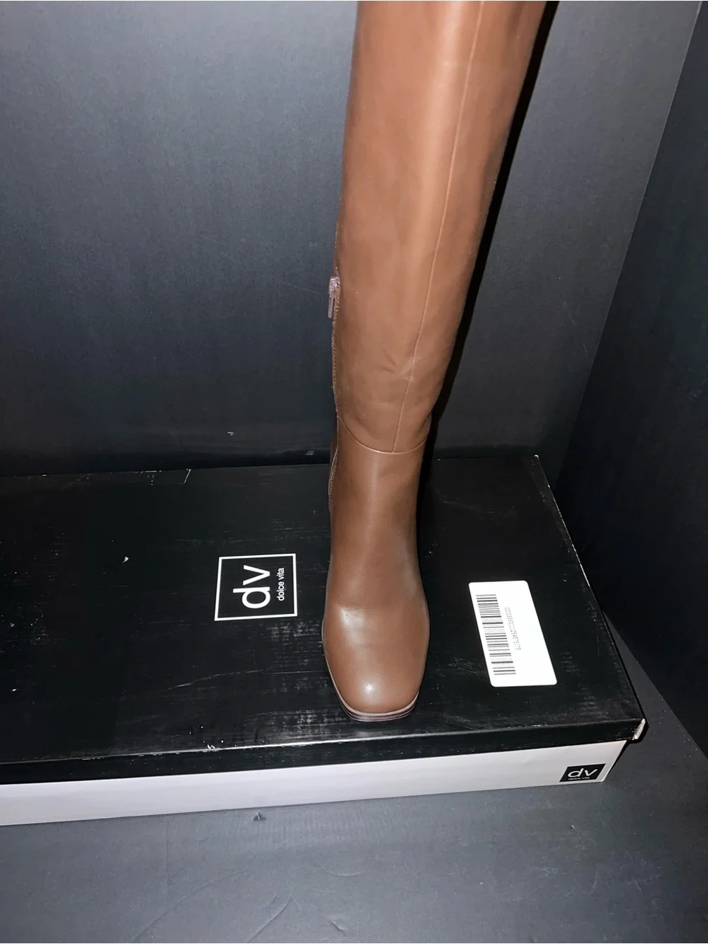 Dolce Vita Brown Over-the-Knee Block Heel Boots